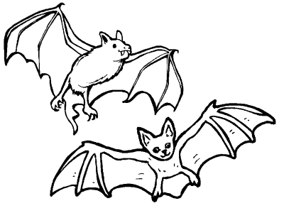 bats coloring page