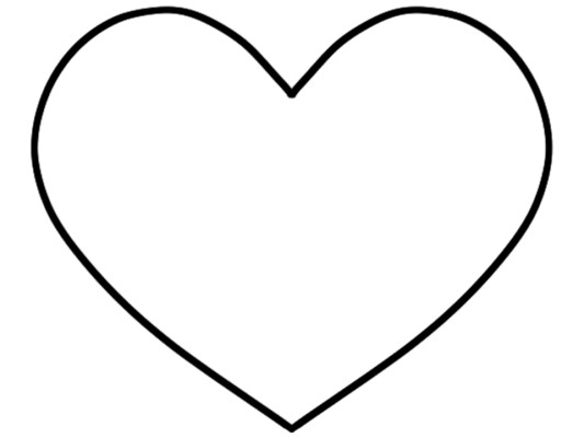 black and white heart