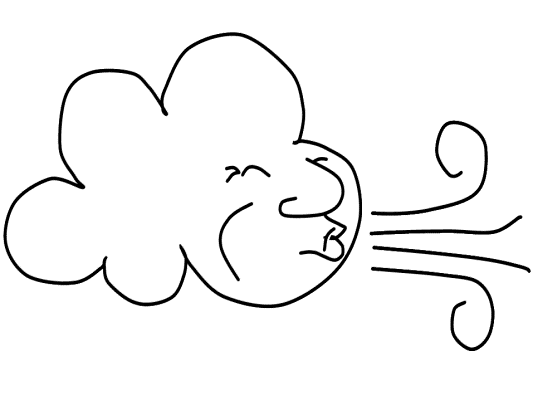 cloud coloring page