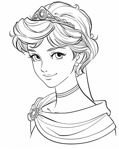 Princess Diana coloring page