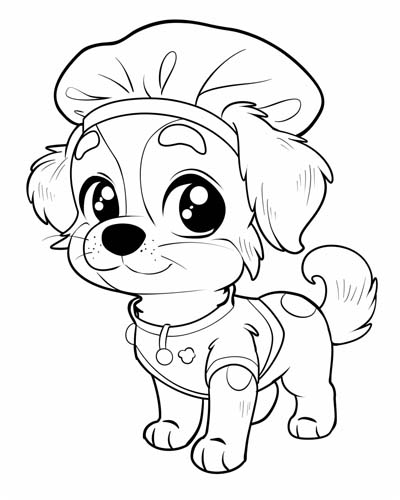Puppy Chef coloring page