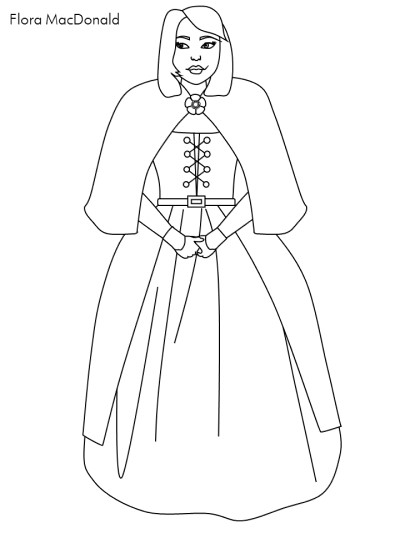 Flora MacDonald coloring page