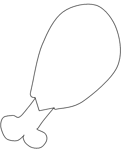 turkey drumstick coloring page