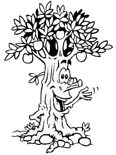 apple tree coloring page